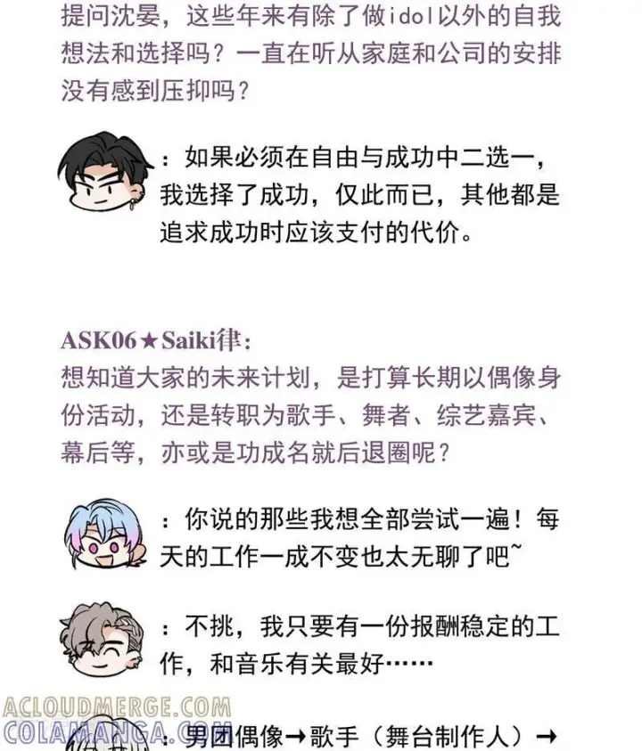 漫画《C位成神3》番外8： 粉丝问答第5张图