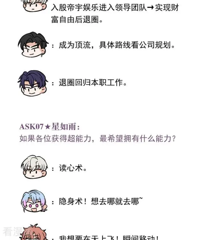 漫画《C位成神3》番外8： 粉丝问答第6张图