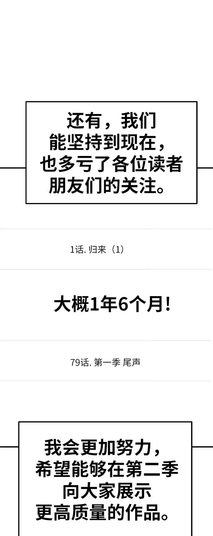 漫画《觉醒战士》[第80话] 第一季 完结后记漫画第62张图