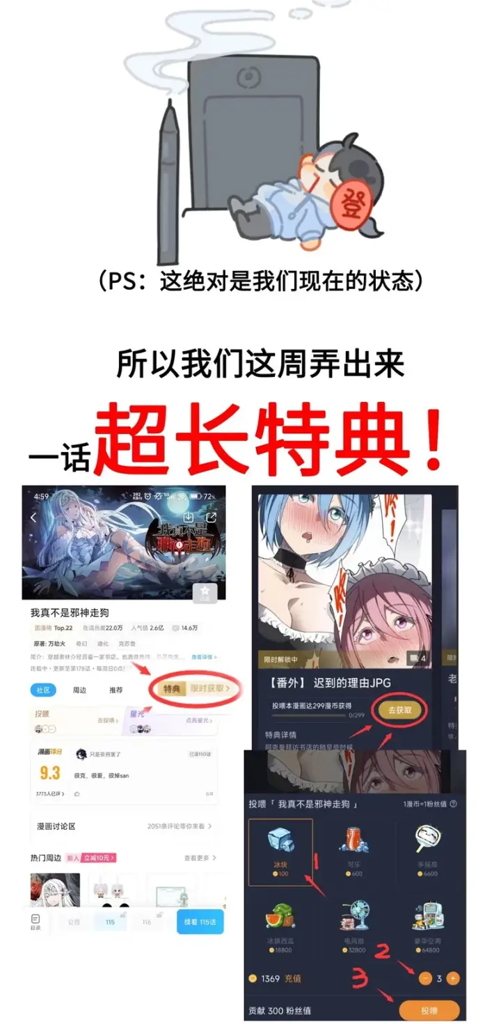 漫画《我真不是邪神走狗》178.8888 特典通知第2张图